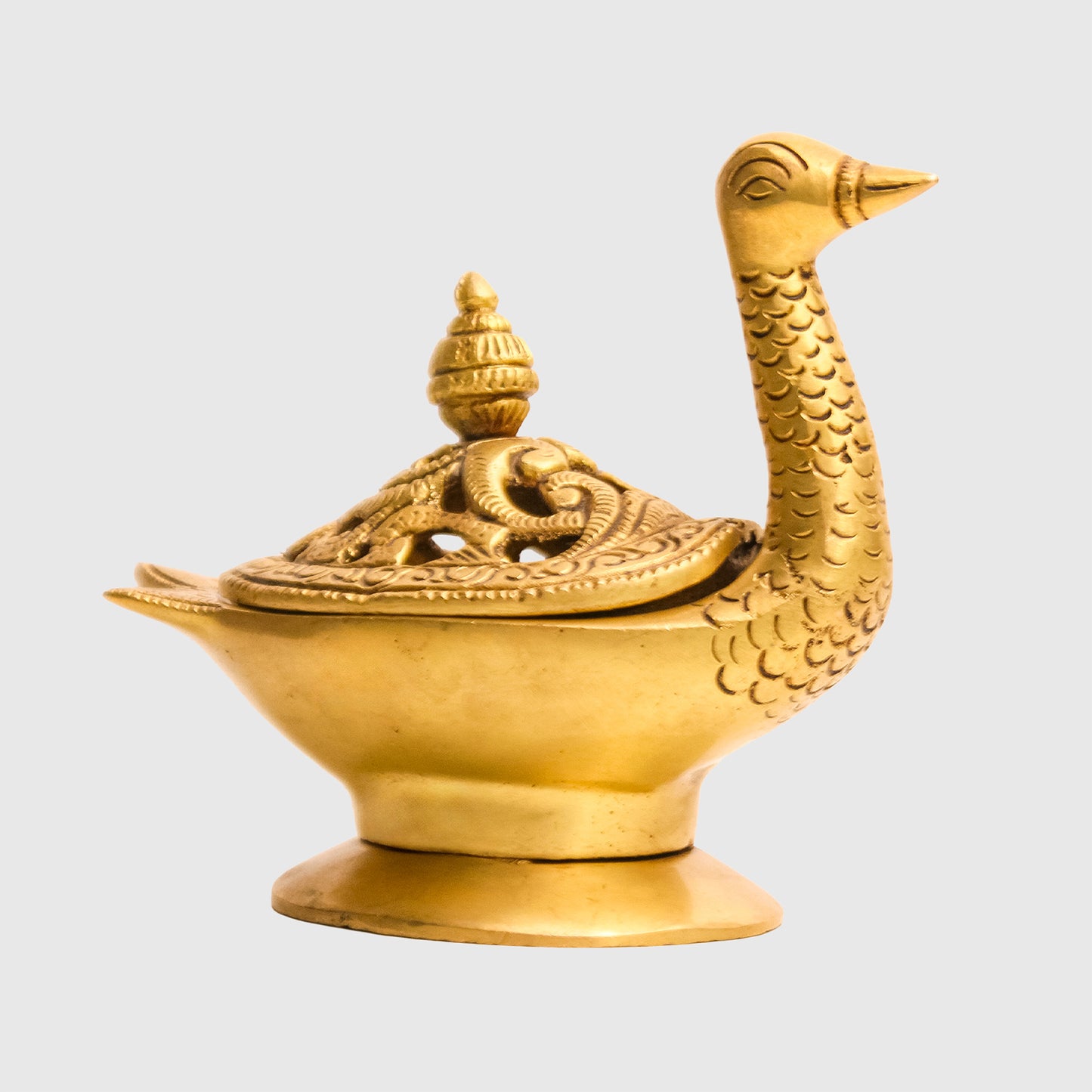 Brass Annam Dhoopkal – 4.7 Inch | Traditional Sambrani Holder for Temple Use