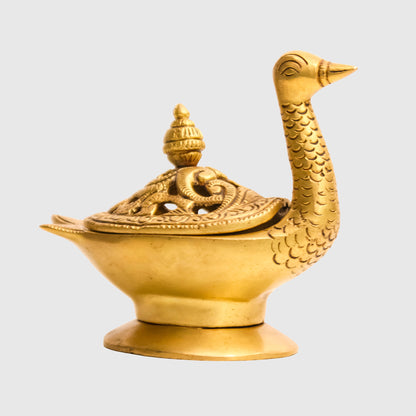 Brass Annam Dhoopkal – 4.7 Inch | Traditional Sambrani Holder for Temple Use