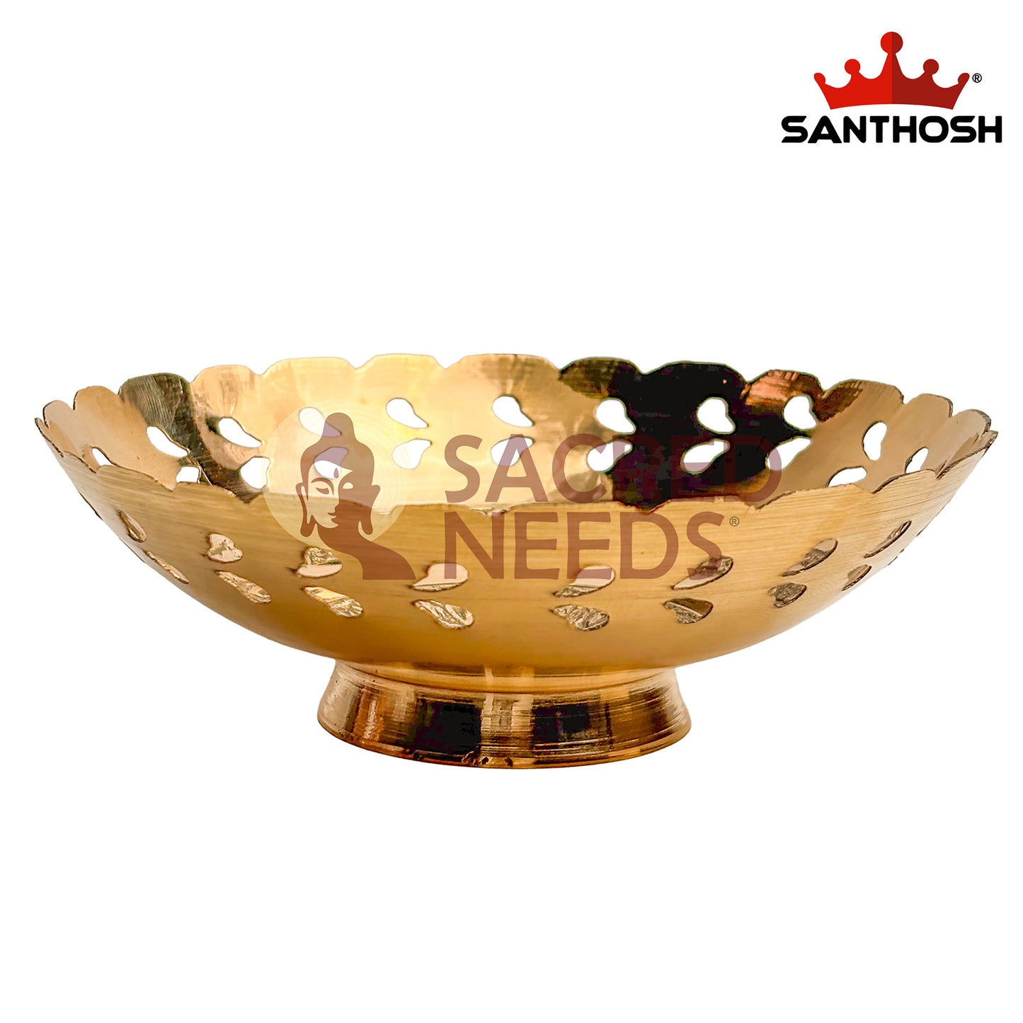 Brass Cut Bowl – 1.8 Inch | Handcrafted Decorative Bowl for Pooja & Decor