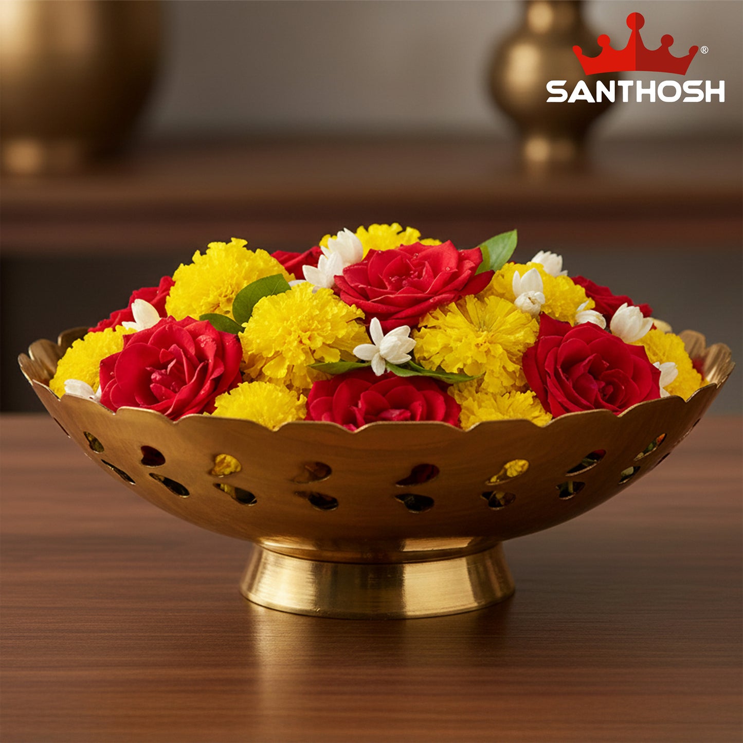 Brass Cut Bowl – 1.8 Inch | Handcrafted Decorative Bowl for Pooja & Decor