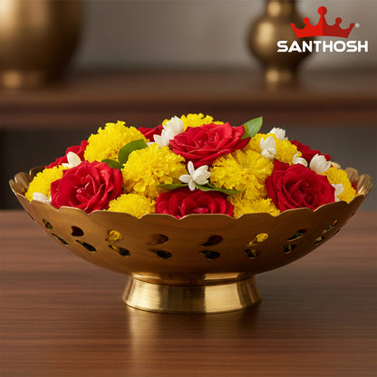 Brass Cut Bowl – 1.8 Inch | Handcrafted Decorative Bowl for Pooja & Decor