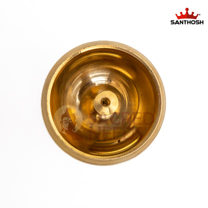 Sacred Needs Brass UN Bowl Deepam – 4.6 Inch (11.7 cm) Height | Traditional Brass Oil Lamp Diya for Pooja Room, Temple & Rituals