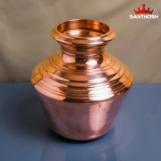 Sacred Needs Copper Kodam – 9 Inch (22.9 cm) Height | Traditional Copper Kalash Pot for Pooja, Temple Rituals & Home Use