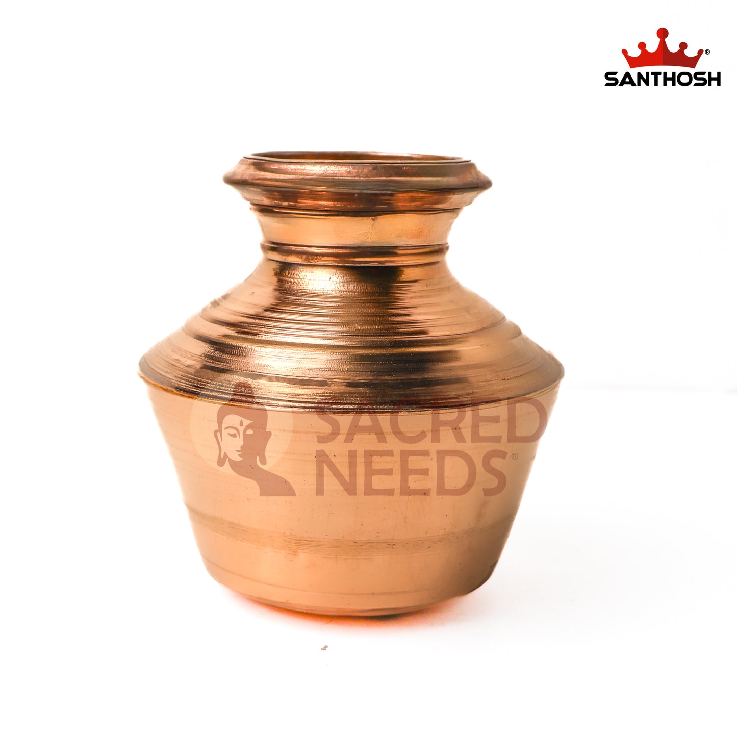 Sacred Needs Copper Kodam – 9 Inch (22.9 cm) Height | Traditional Copper Kalash Pot for Pooja, Temple Rituals & Home Use