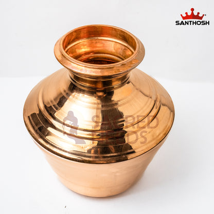 Sacred Needs Pure Copper Kodam – 10.5 Inch (26.7 cm) Height | Traditional Copper Kalash / Kodam for Pooja, Temple Rituals & Home Décor