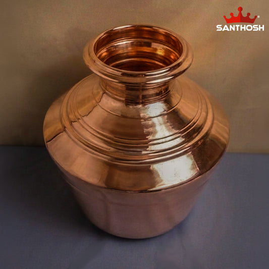 Sacred Needs Copper Kodam – 12.5 Inch (31.8 cm) Height | Traditional Copper Water Pot for Pooja, Temple Rituals & Kalash Use