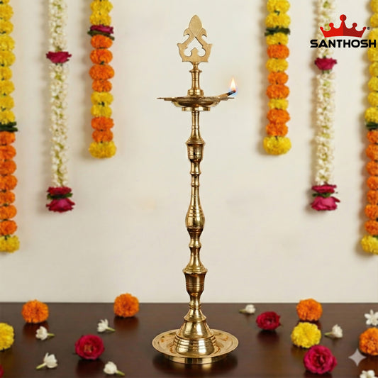 Brass Box Kuthu Vilakku – 23 Inch | Heavy Traditional Brass Deepam for Pooja Room