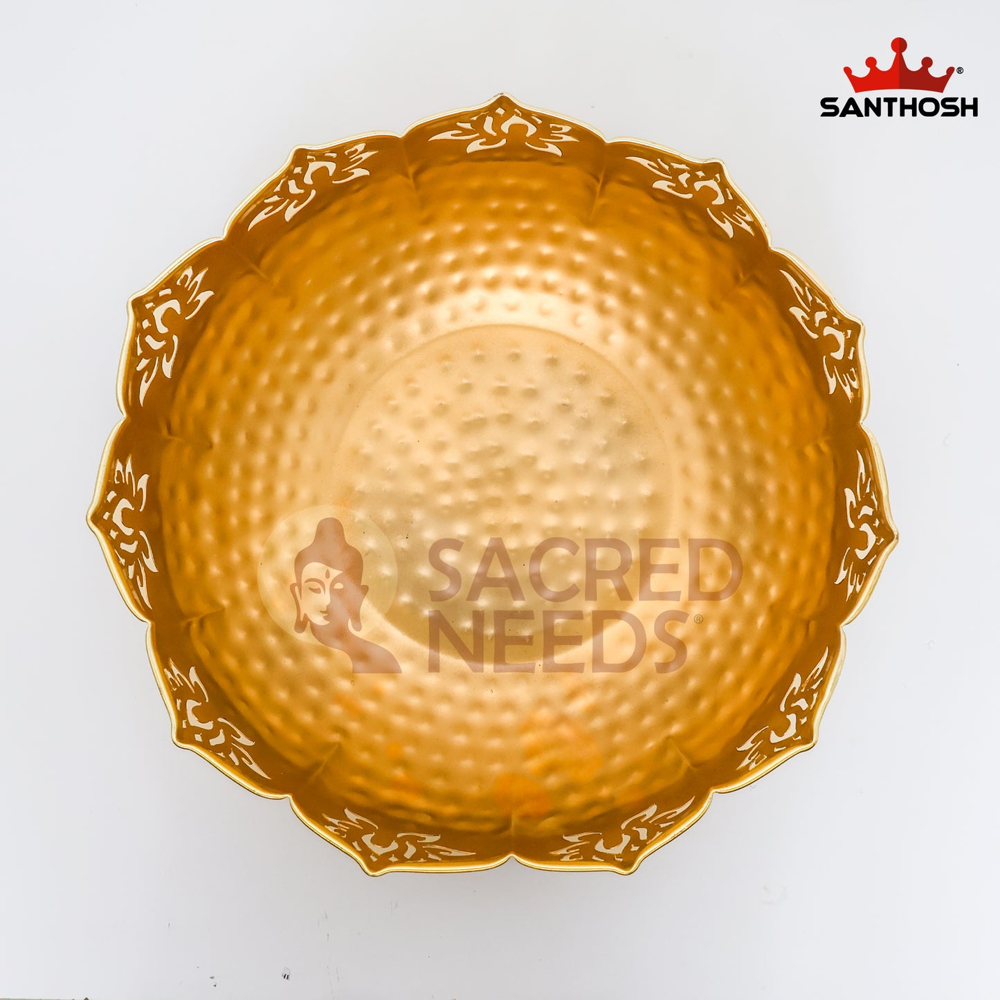 Sacred Needs Iron Cut Urli Bowl – 6 Inch (15.2 cm) Height | Decorative Metal Urli for Floating Flowers, Candles & Home Décor