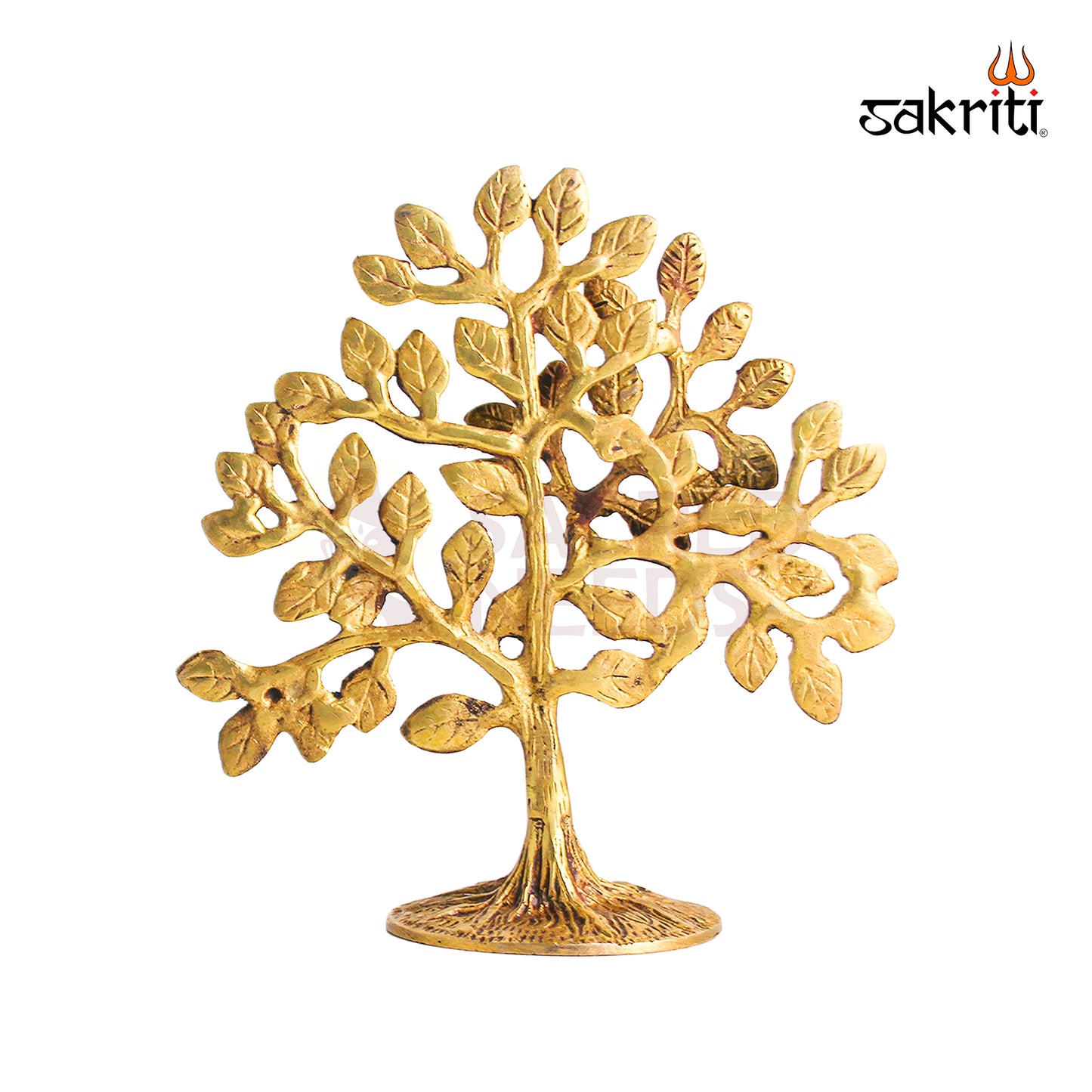 Brass Tree Showpiece – 6.5 Inch | Traditional Decorative Brass Tree for Home & Office
