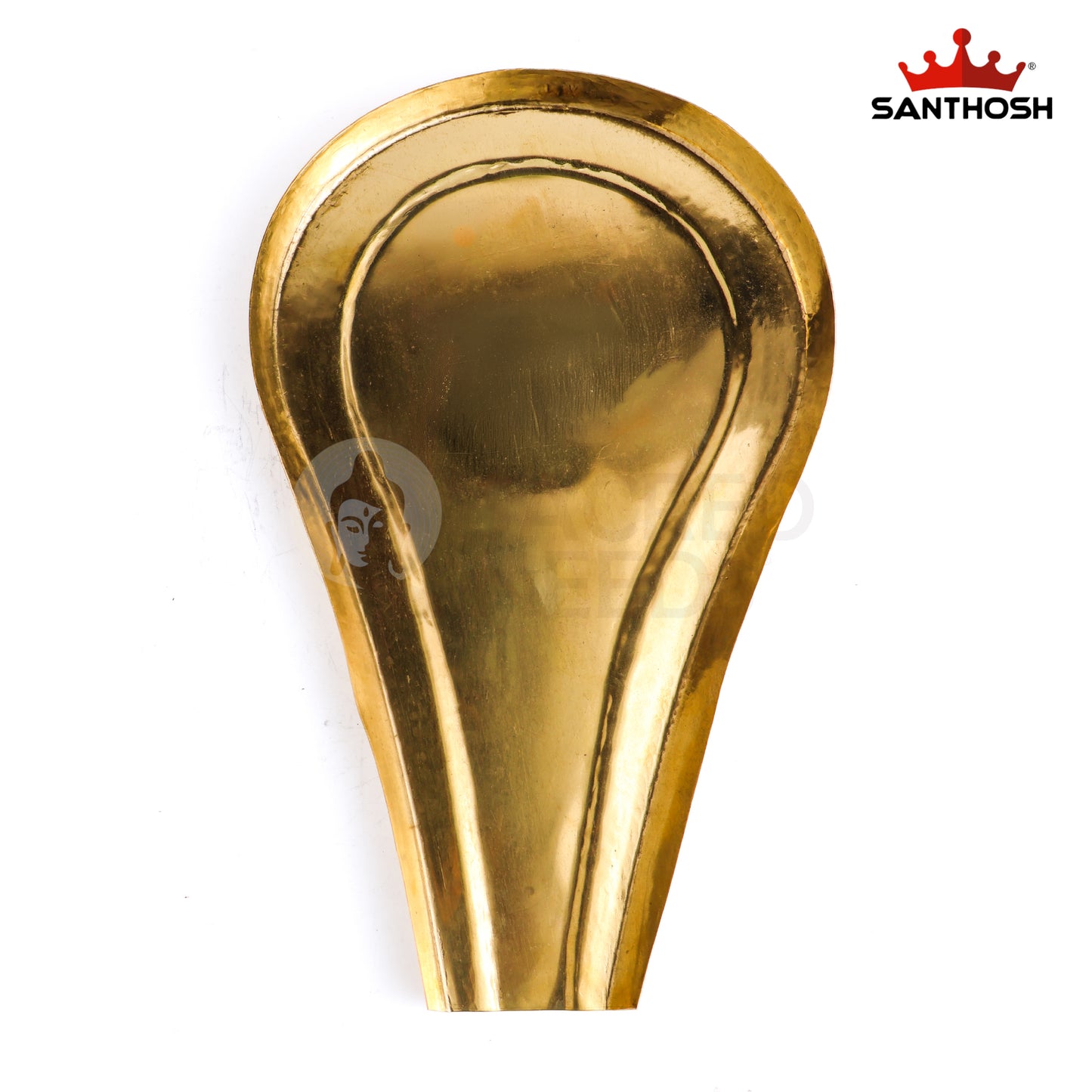 Sacred Needs Brass ICC Abhisheka Plate – 12 Inch (30.5 cm) Diameter | Traditional Brass Abhishekam Plate for Pooja, Temple & Ritual Use