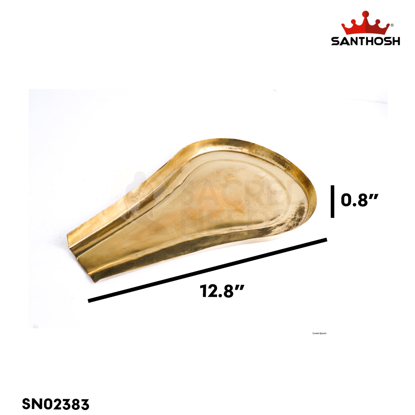 Sacred Needs Brass ICC Abhisheka Plate – 12 Inch (30.5 cm) Diameter | Traditional Brass Abhishekam Plate for Pooja, Temple & Ritual Use