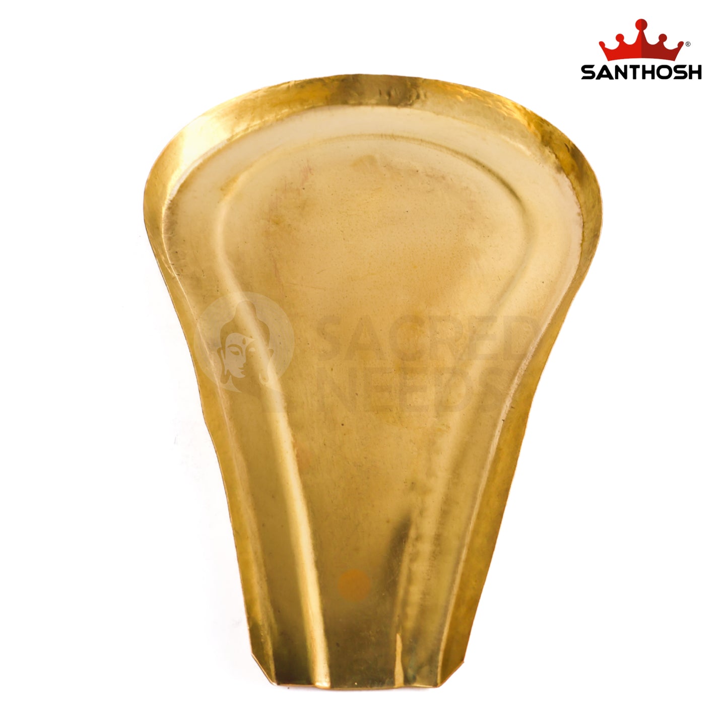 Sacred Needs Brass ICC Round Abhiseka Plate – 17.5 Inch (44.5 cm) Diameter | Traditional Brass Abhishekam Plate for Temple, Pooja & Ritual Use