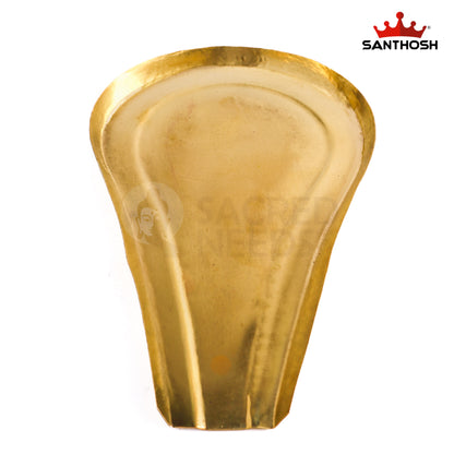 Sacred Needs Brass ICC Round Abhiseka Plate – 17.5 Inch (44.5 cm) Diameter | Traditional Brass Abhishekam Plate for Temple, Pooja & Ritual Use