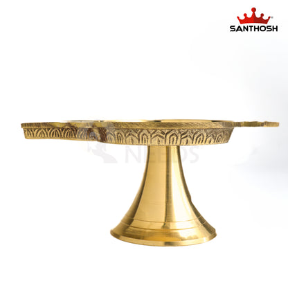 Sacred Needs Brass Abhishek Stand – 3.2 Inch (8.1 cm) Height | Brass Abhishekam Stand for Shivling, Temple Rituals & Pooja Room