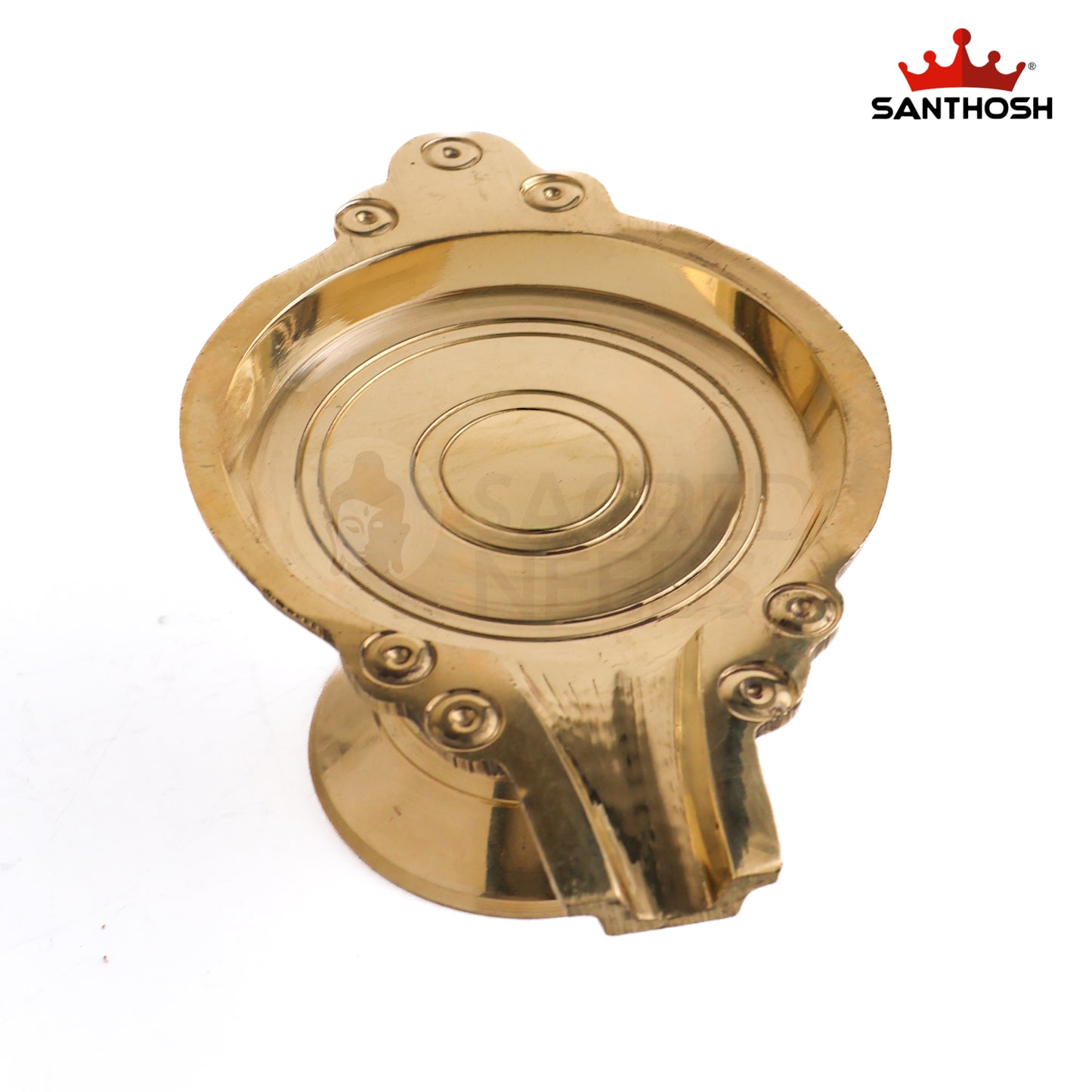 Sacred Needs Brass Abhishek Stand – 3.2 Inch (8.1 cm) Height | Brass Abhishekam Stand for Shivling, Temple Rituals & Pooja Room