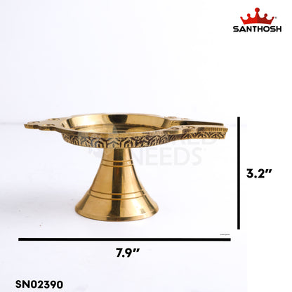 Sacred Needs Brass Abhishek Stand – 3.2 Inch (8.1 cm) Height | Brass Abhishekam Stand for Shivling, Temple Rituals & Pooja Room
