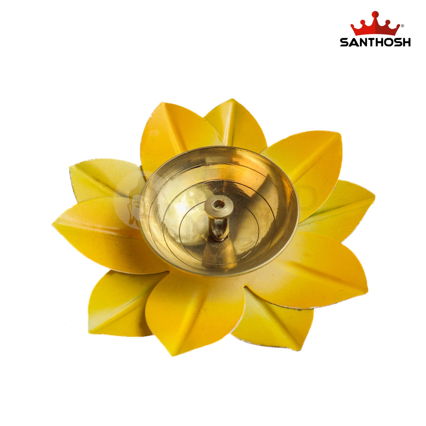 Sacred Needs Brass Lotus Pyali Diya – 1.3 Inch (3.3 cm) Height | Decorative Brass Lotus Oil Lamp for Pooja, Temple & Festive Décor