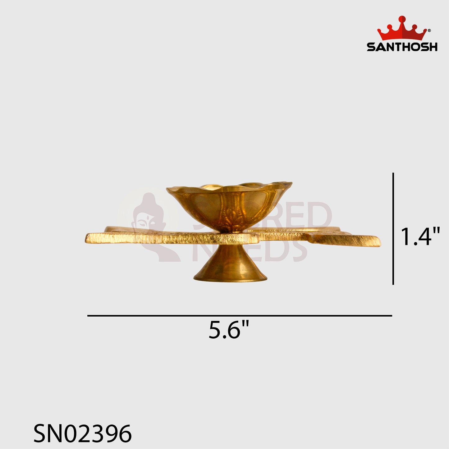 Brass Swastik Pyali Deepam – 1.4 Inch | Traditional Small Pooja Deepak for Ritual Use