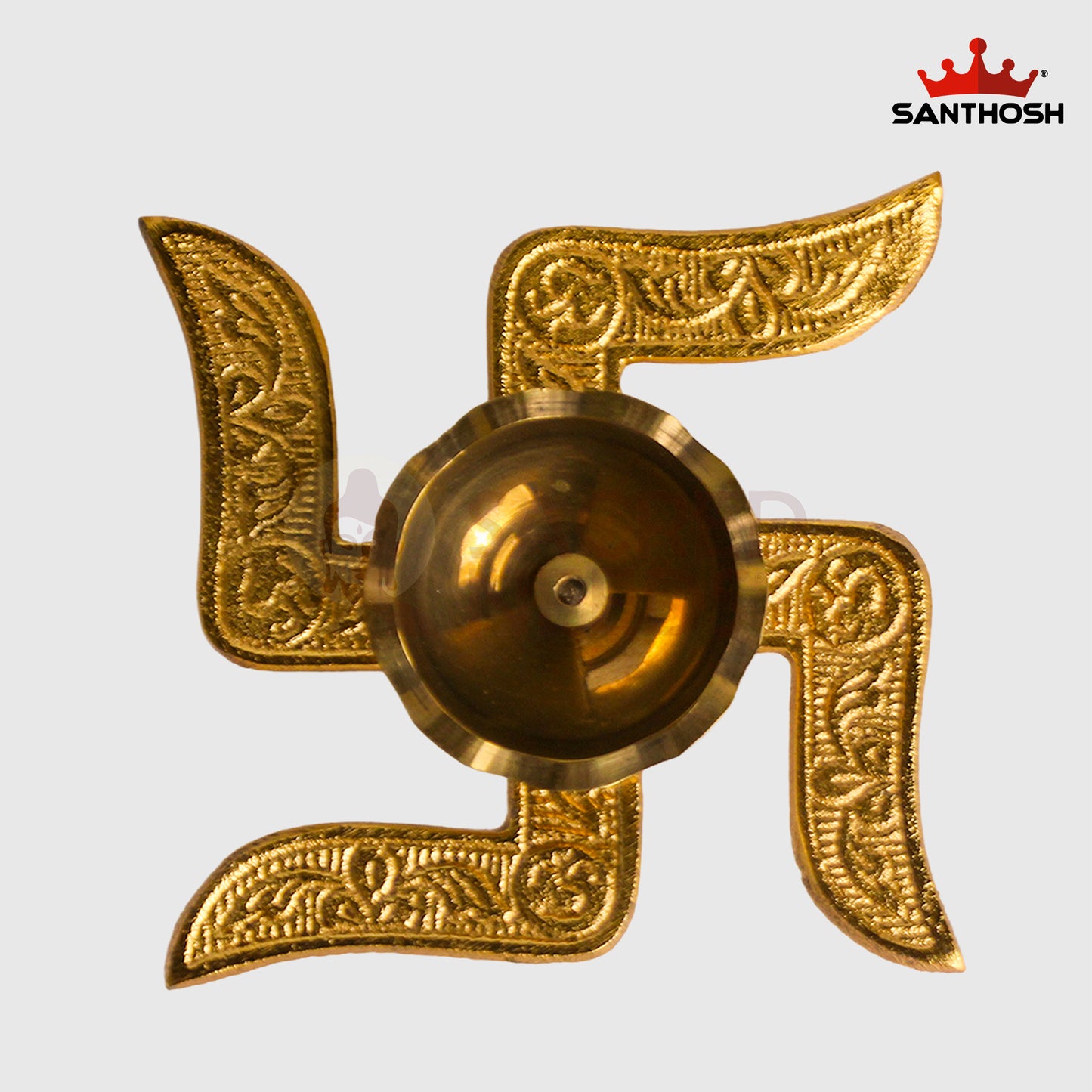 Brass Swastik Pyali Deepam – 1.4 Inch | Traditional Small Pooja Deepak for Ritual Use