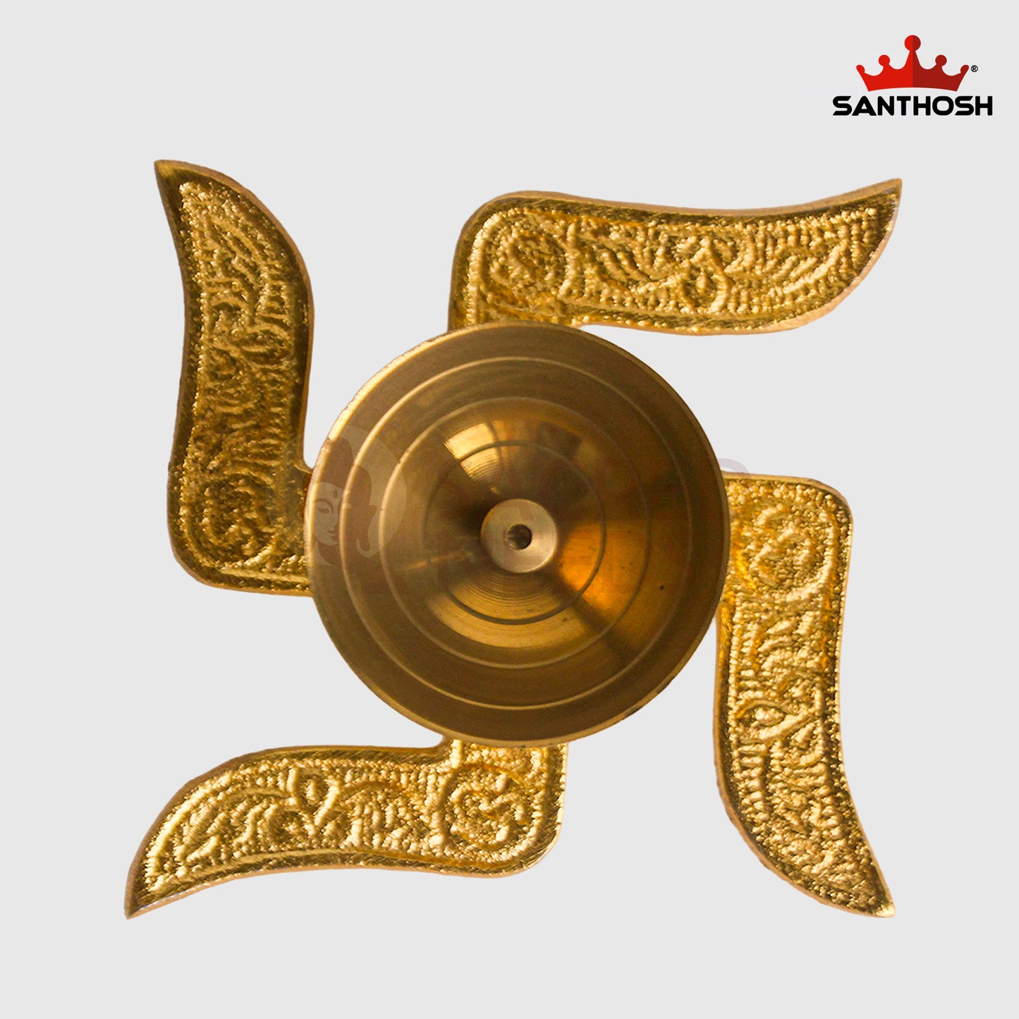 Brass Swastik Pyali Deepam – 1.8 Inch | Compact Brass Deepam for Temple & Daily Pooja