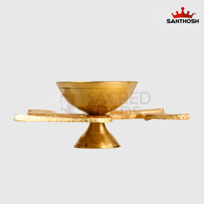 Brass Swastik Pyali Deepam – 1.8 Inch | Compact Brass Deepam for Temple & Daily Pooja