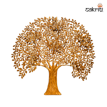 Sacred Needs Brass Tree Wall Décor – 34 Inch (86.4 cm) Height | Large Decorative Brass Tree Wall Hanging for Living Room, Temple & Home Décor