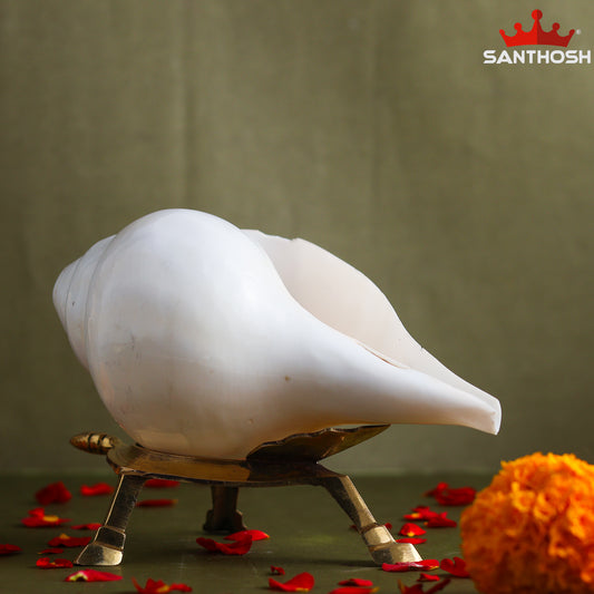 Sacred Needs Brass Plain Shank Stand – 2 Inch (5.1 cm) Height | Traditional Brass Stand Base for Lamps, Idols & Pooja Articles