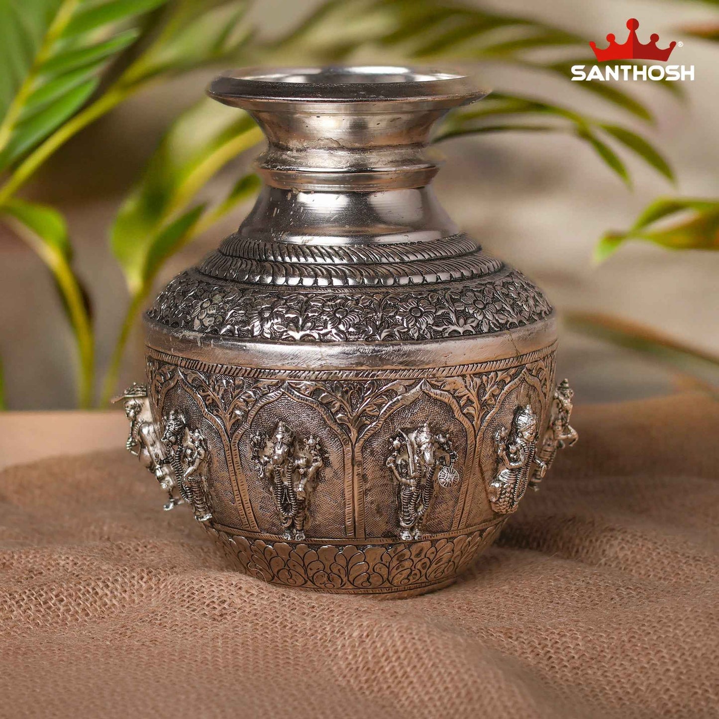 Sacred Needs Copper Dasavatharam Kodam – 8.5 Inch (21.6 cm) Height | Traditional Copper Dasavatharam Pot for Temple Rituals, Abhishekam & Pooja