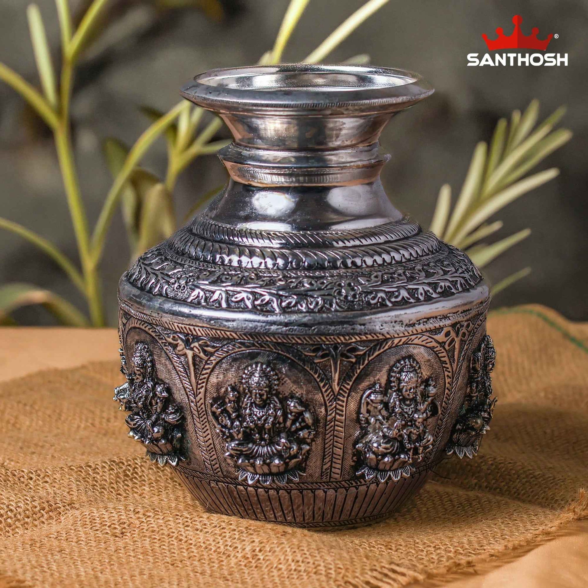 Sacred Needs Copper Ashtalakshmi Kodam SP – 8.5 Inch (21.6 cm) Height | Traditional Copper Kalash Kodam for Pooja, Temple Rituals & Spiritual Decor