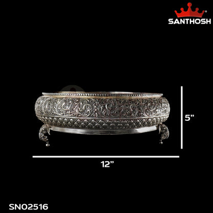 Sacred Needs Copper Elephant Urli – 5 Inch (12.7 cm) Height | Decorative Urli Bowl with Elephant Design for Home & Festive Décor
