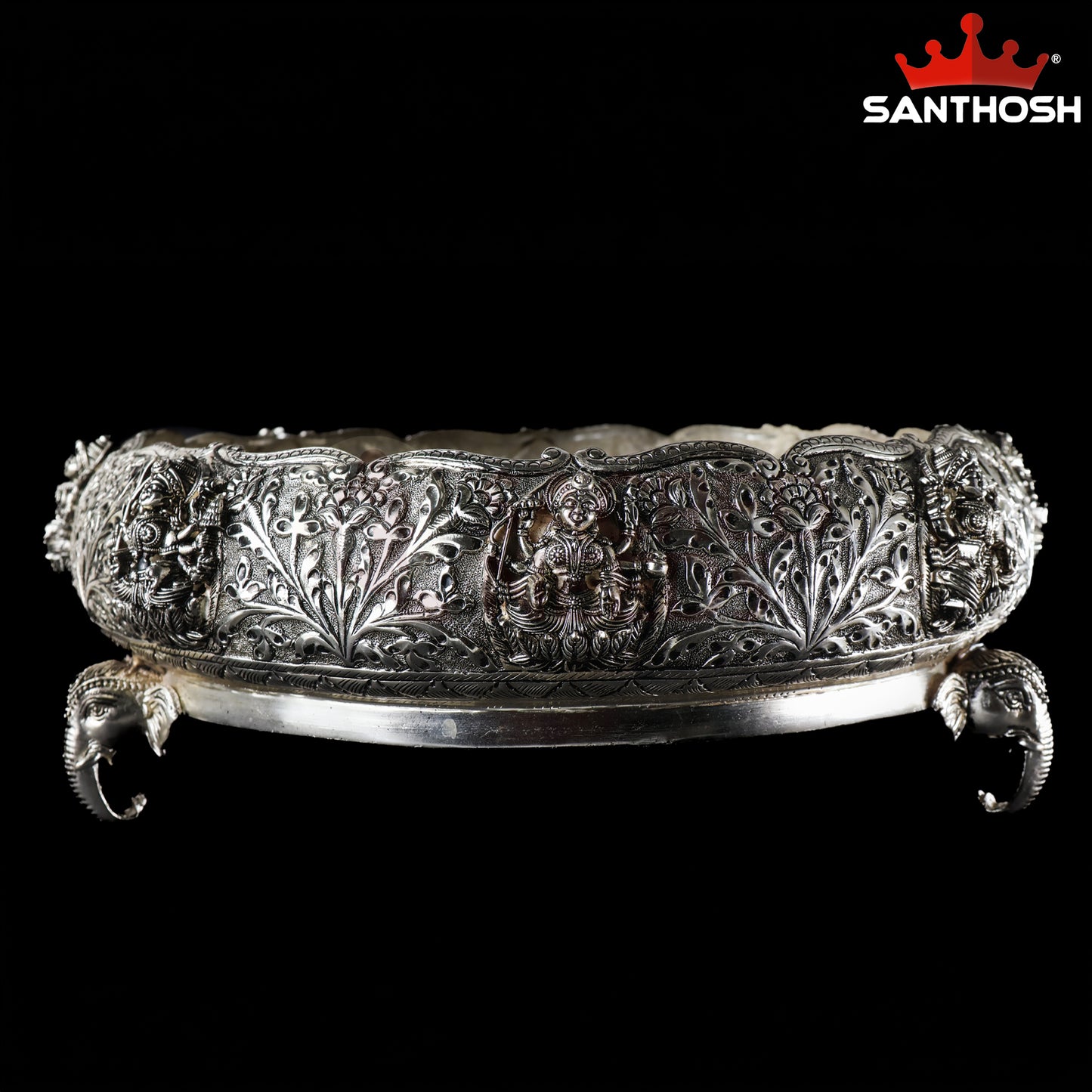 Sacred Needs Copper Ashtalakshmi Urli – 4.7 Inch (11.9 cm) Height | Decorative Lakshmi Urli Bowl for Pooja & Home Décor