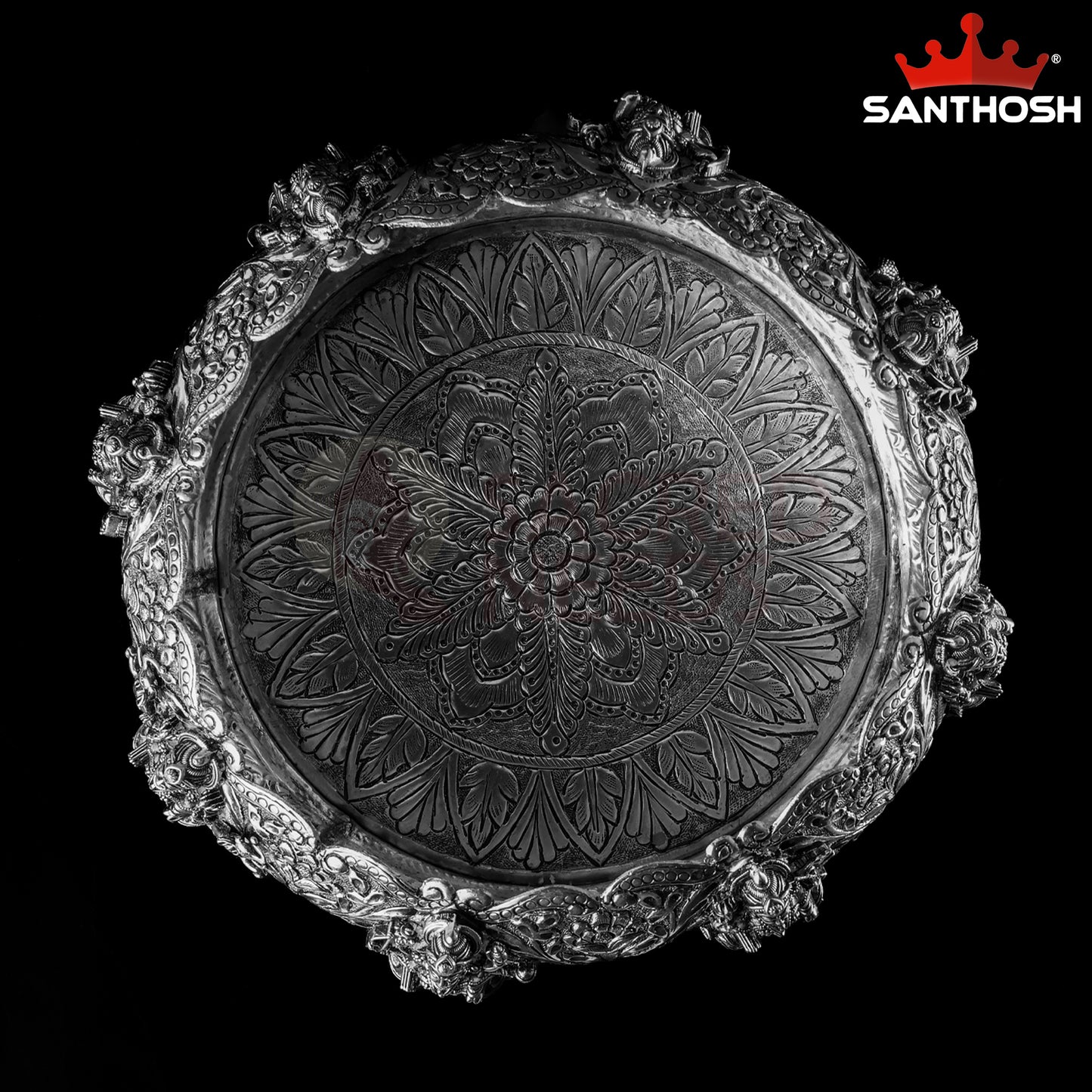 Sacred Needs Copper Ashtalakshmi Urli – 5.1 Inch (13 cm) Height | Traditional Copper Decorative Bowl for Pooja