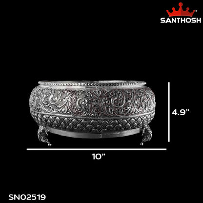 Sacred Needs Copper Elephant Urli – 4.9 Inch (12.4cm) Height | Decorative Urli Bowl with Elephant Design for Home & Festive Décor