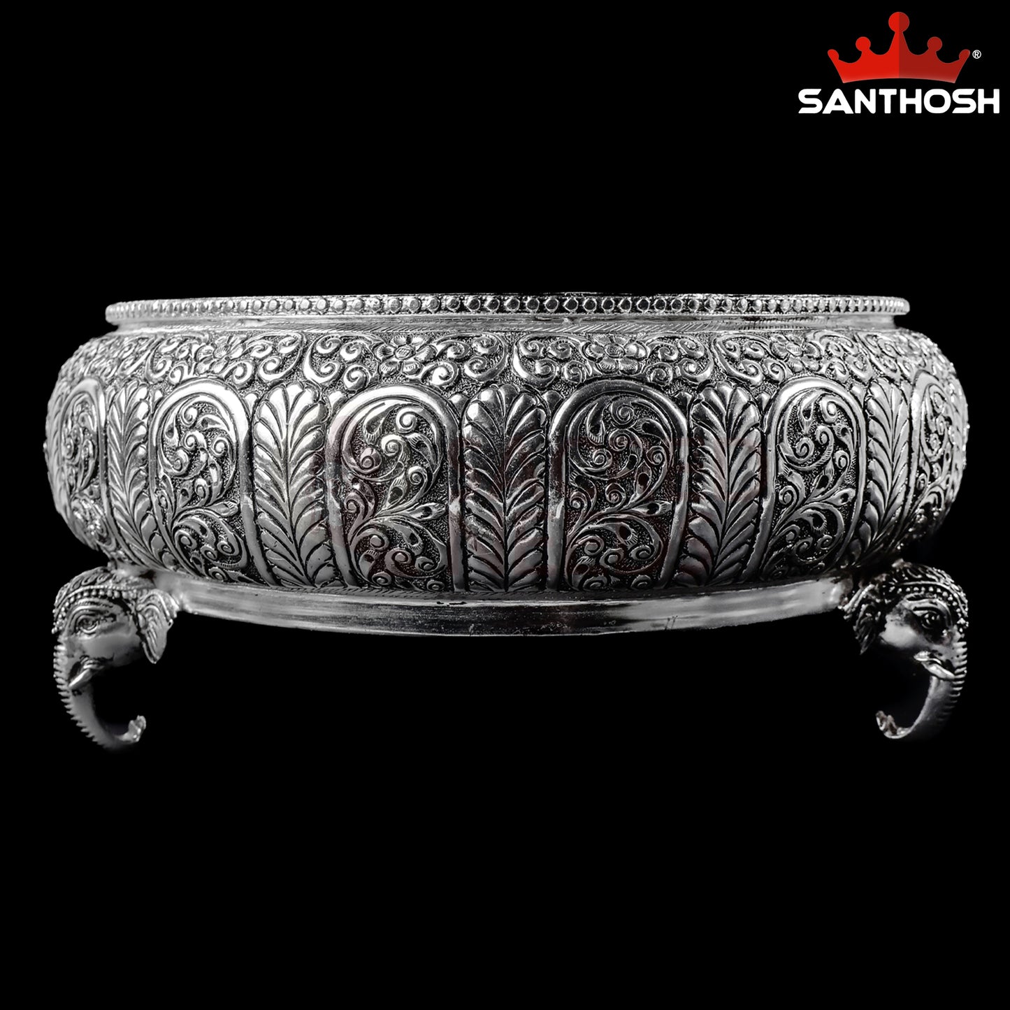 Sacred Needs Copper Elephant Urli – 5.2 Inch (13.2 cm) Height | Decorative Urli Bowl with Elephant Design for Home & Festive Décor