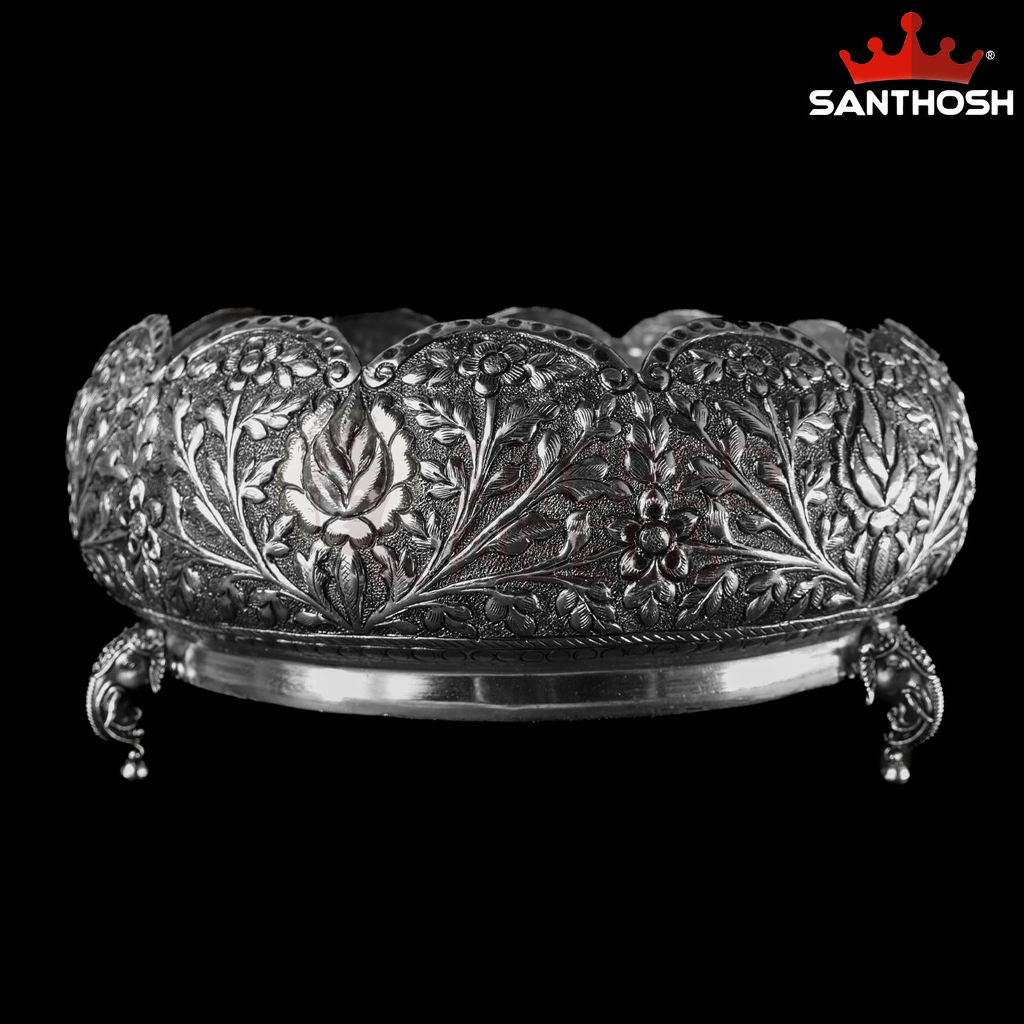 Sacred Needs Copper Lotus Elephant Leg Urli – 4.6 Inch (11.7 cm) Height | Decorative Urli for Pooja & Home Décor