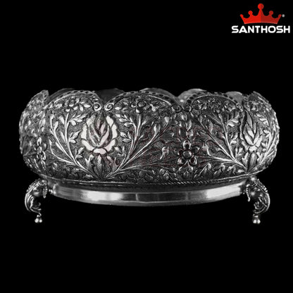 Sacred Needs Copper Lotus Elephant Leg Urli – 4.6 Inch (11.7 cm) Height | Decorative Urli for Pooja & Home Décor