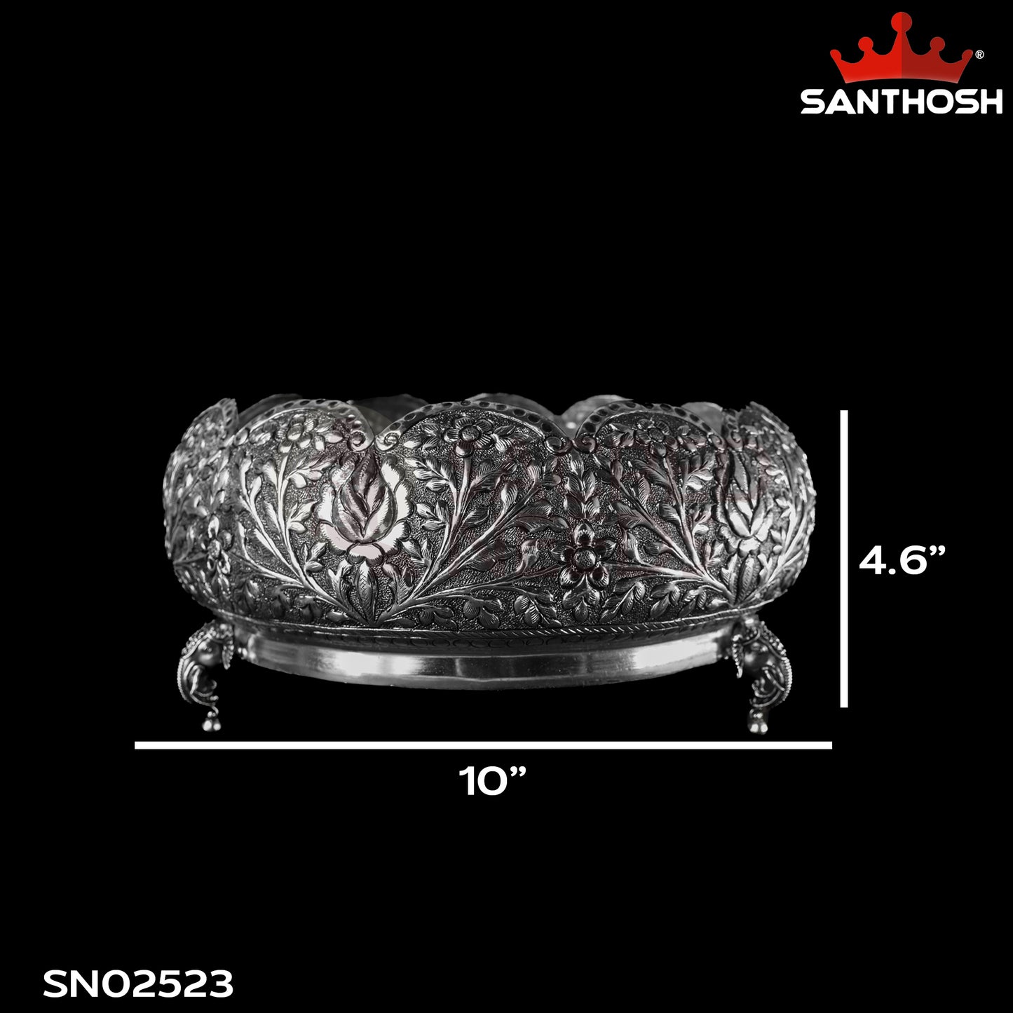 Sacred Needs Copper Lotus Elephant Leg Urli – 4.6 Inch (11.7 cm) Height | Decorative Urli for Pooja & Home Décor