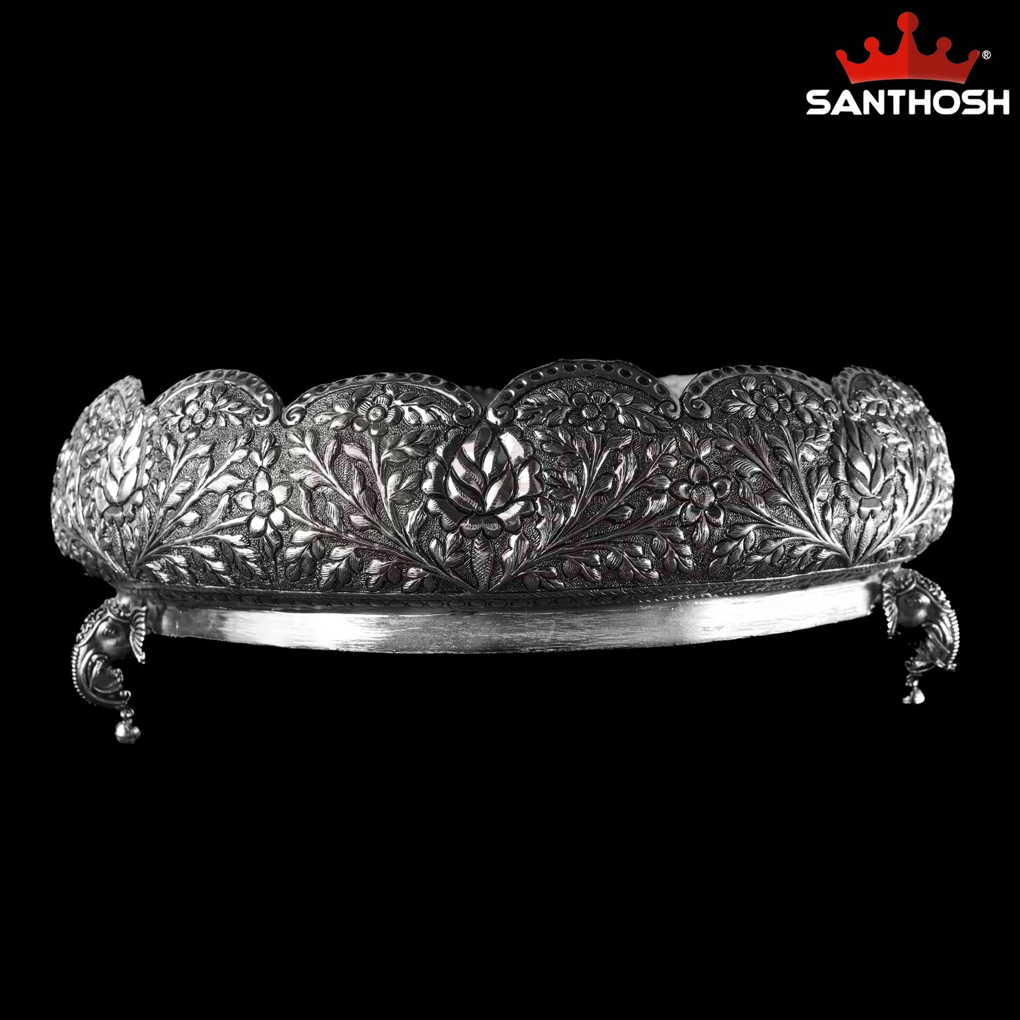 Sacred Needs Copper Lotus Elephant Leg Urli – 5.1 Inch (13 cm) Height | Traditional Decorative Urli for Home & Festive Use
