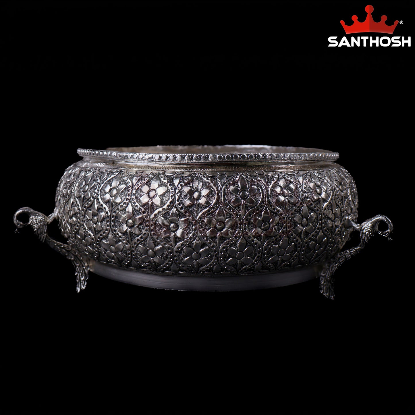Sacred Needs Copper Peacock Urli Bowl –4.3 Inch (10.9 cm) Height | Decorative Urli for Floating Flowers, Candles, Pooja & Home Décor
