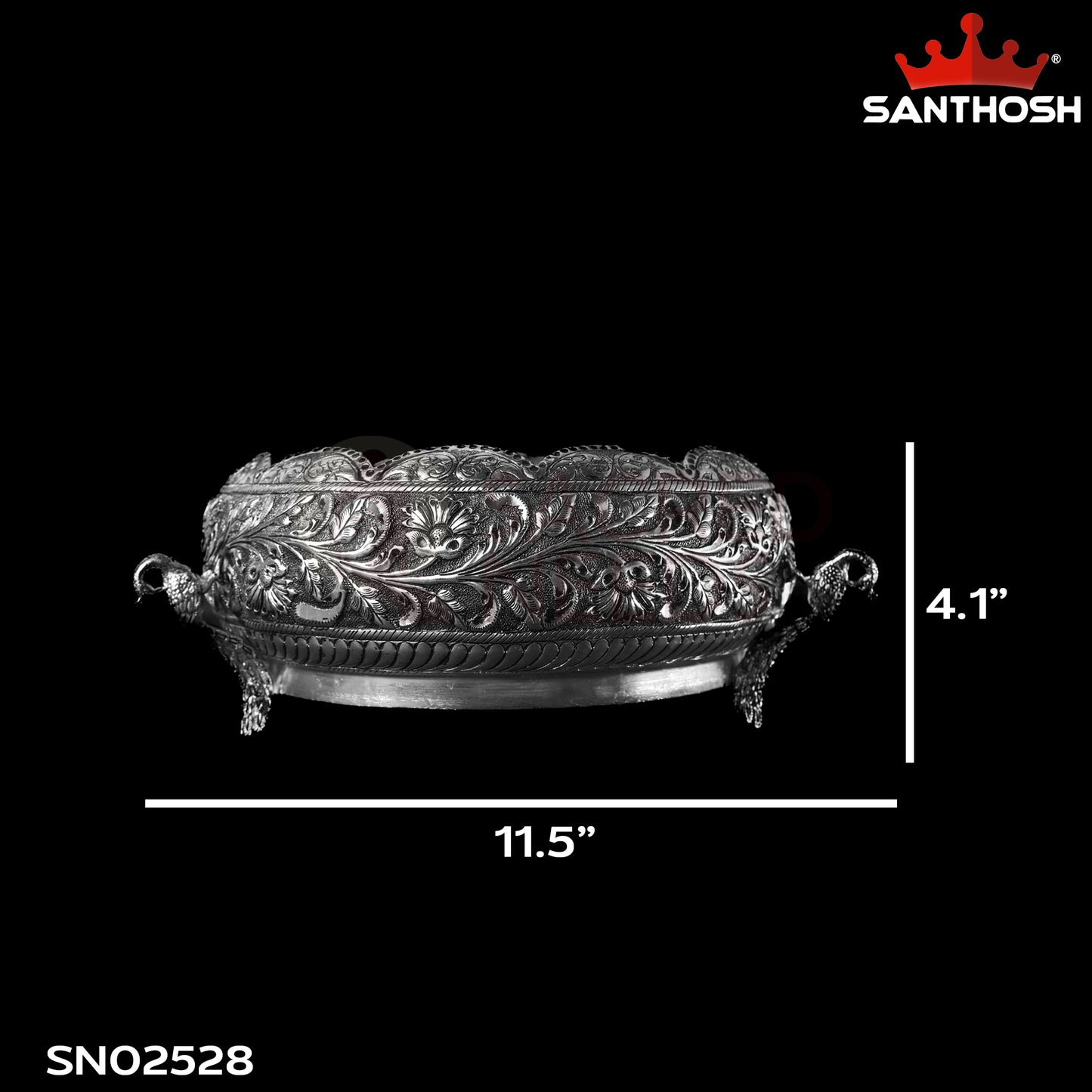 Sacred Needs Copper Lotus Peacock Urli – 4.1 Inch (10.4 cm) Height | Decorative Urli Bowl for Floating Flowers, Candles, Pooja & Home Décor