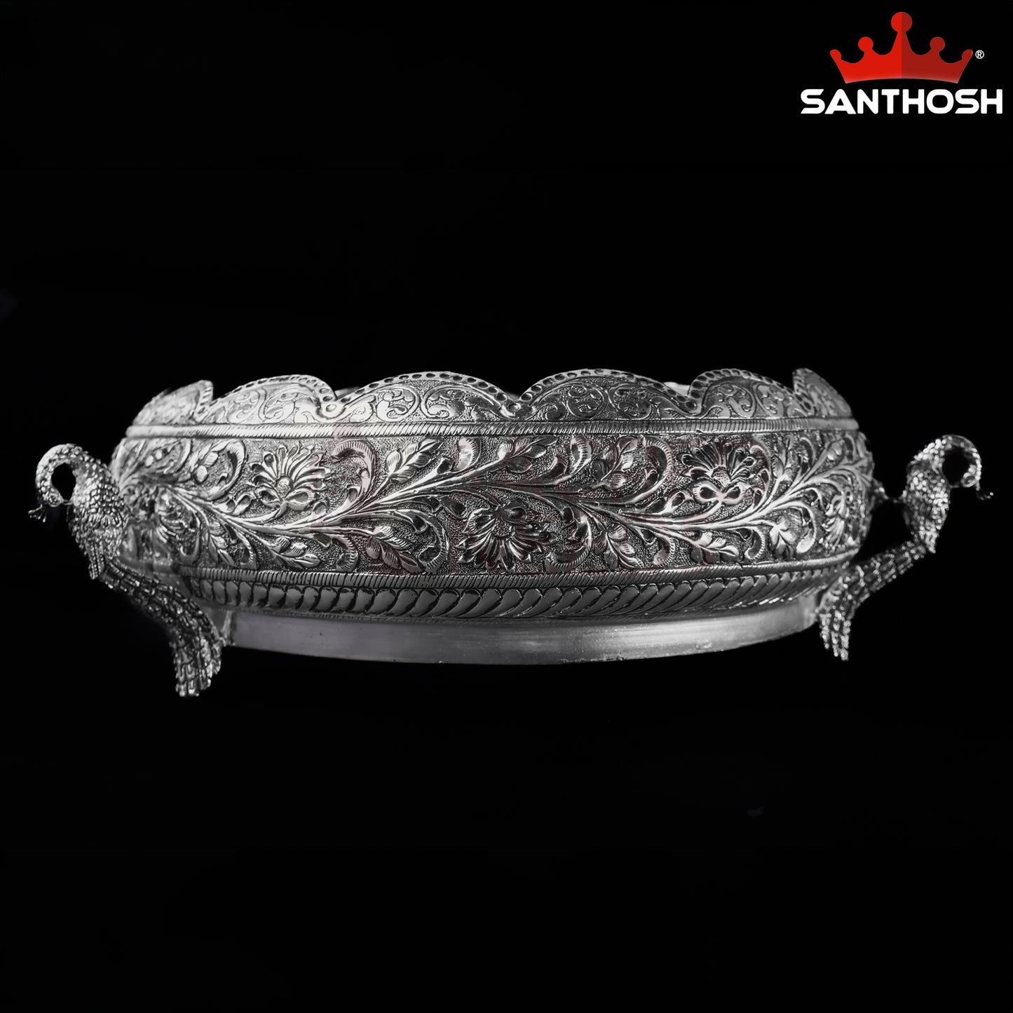 Sacred Needs Copper Lotus Peacock Urli Bowl – 4.2 Inch (10.7 cm) Height | Decorative Urli for Floating Flowers, Candles, Pooja & Home Décor