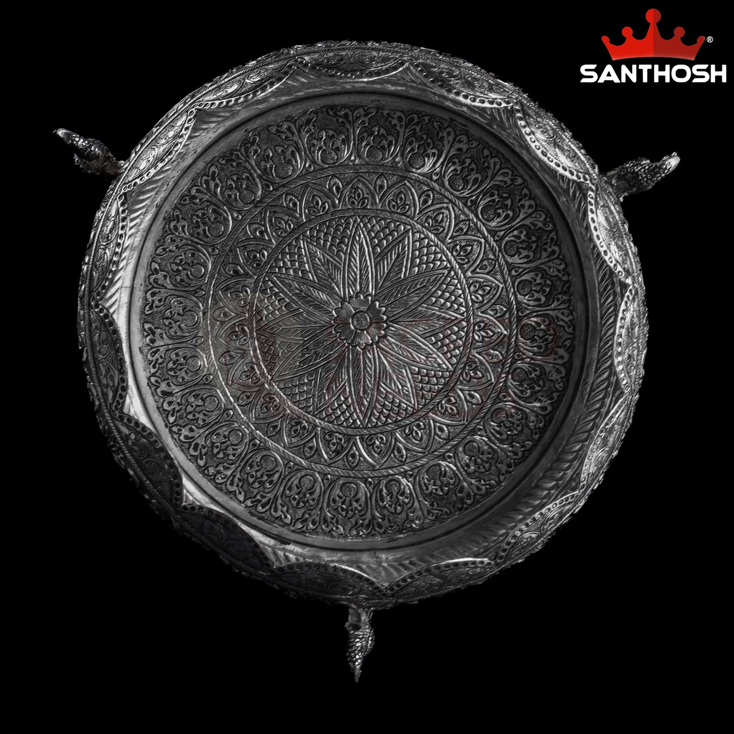 Sacred Needs Copper Lotus Peacock Urli Bowl – 4.2 Inch (10.7 cm) Height | Decorative Urli for Floating Flowers, Candles, Pooja & Home Décor