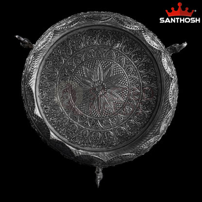 Sacred Needs Copper Lotus Peacock Urli Bowl – 4.2 Inch (10.7 cm) Height | Decorative Urli for Floating Flowers, Candles, Pooja & Home Décor