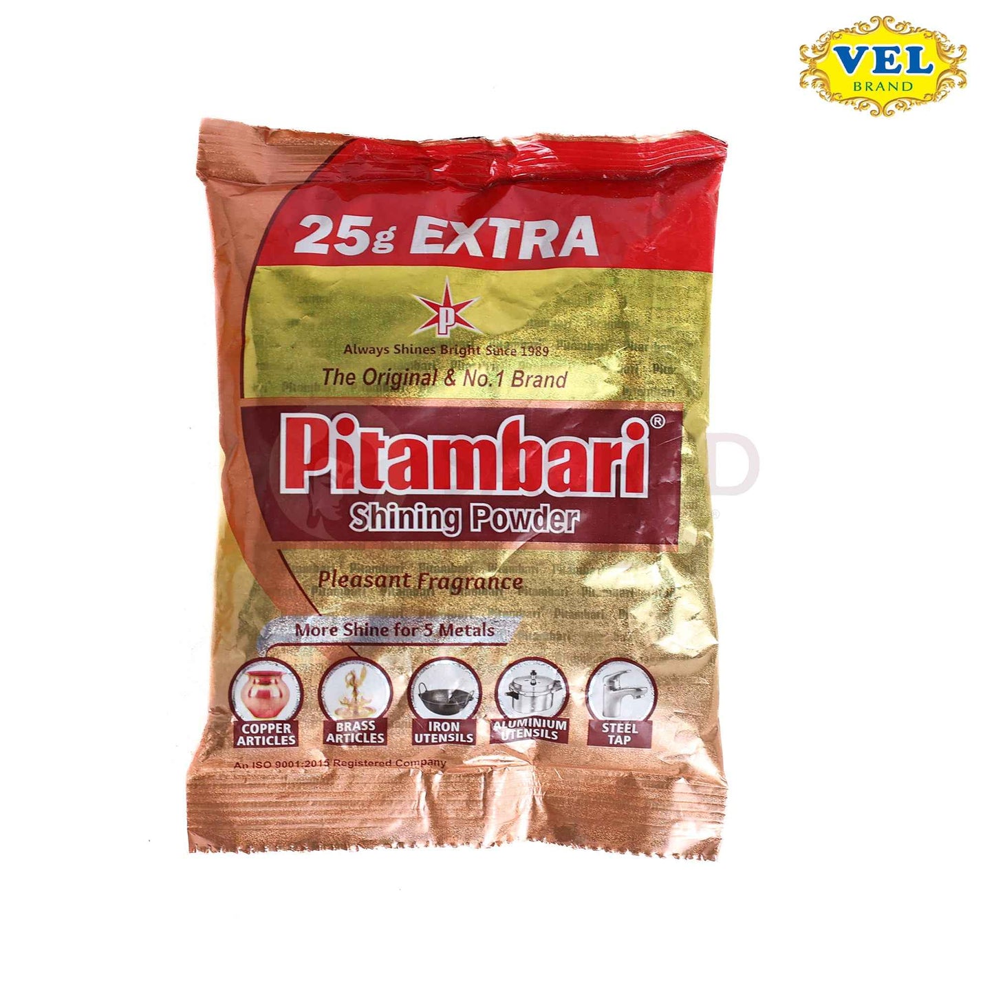 Sacred Needs Pithambari Shining Powder – Multipurpose Metal Polish Powder for Brass, Copper & Silver Cleaning | Removes Tarnish & Restores Shine