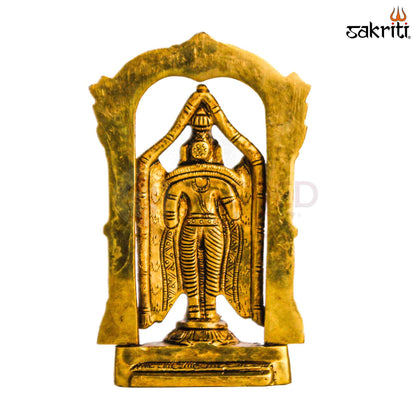 Sacred Needs Brass Perumal Idol – 6.3 Inch (16 cm) Height | Lord Vishnu Perumal Statue for Pooja Room, Temple & Spiritual Décor