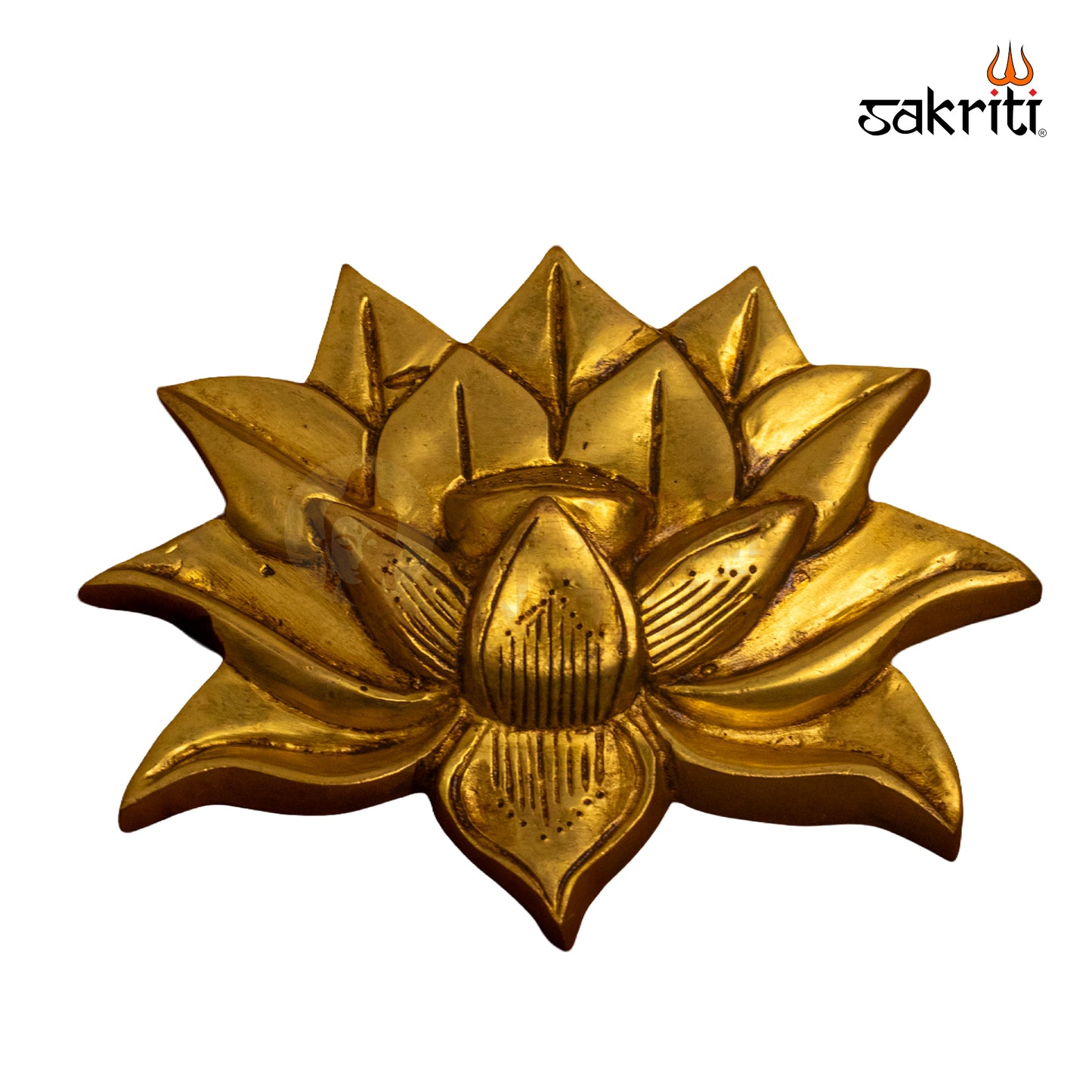 Brass Lotus Wall Mount – 6.8 Inch Height Traditional Brass Wall Decor for Pooja Room, Home Entrance & Vastu
