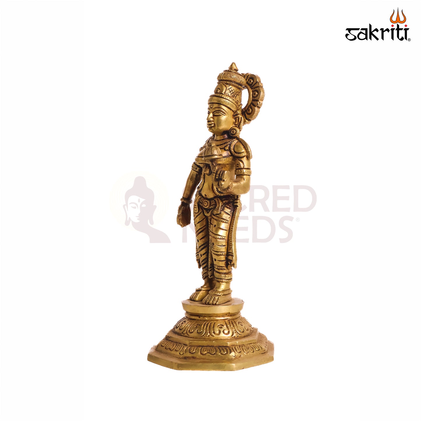 Sacred Needs Brass Goddess Parvathy Idol – 10 Inch (25.4 cm) Height | Divine Parvati Statue for Pooja Room, Temple & Spiritual Home Décor