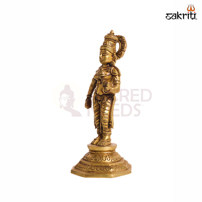 Sacred Needs Brass Goddess Parvathy Idol – 10 Inch (25.4 cm) Height | Divine Parvati Statue for Pooja Room, Temple & Spiritual Home Décor