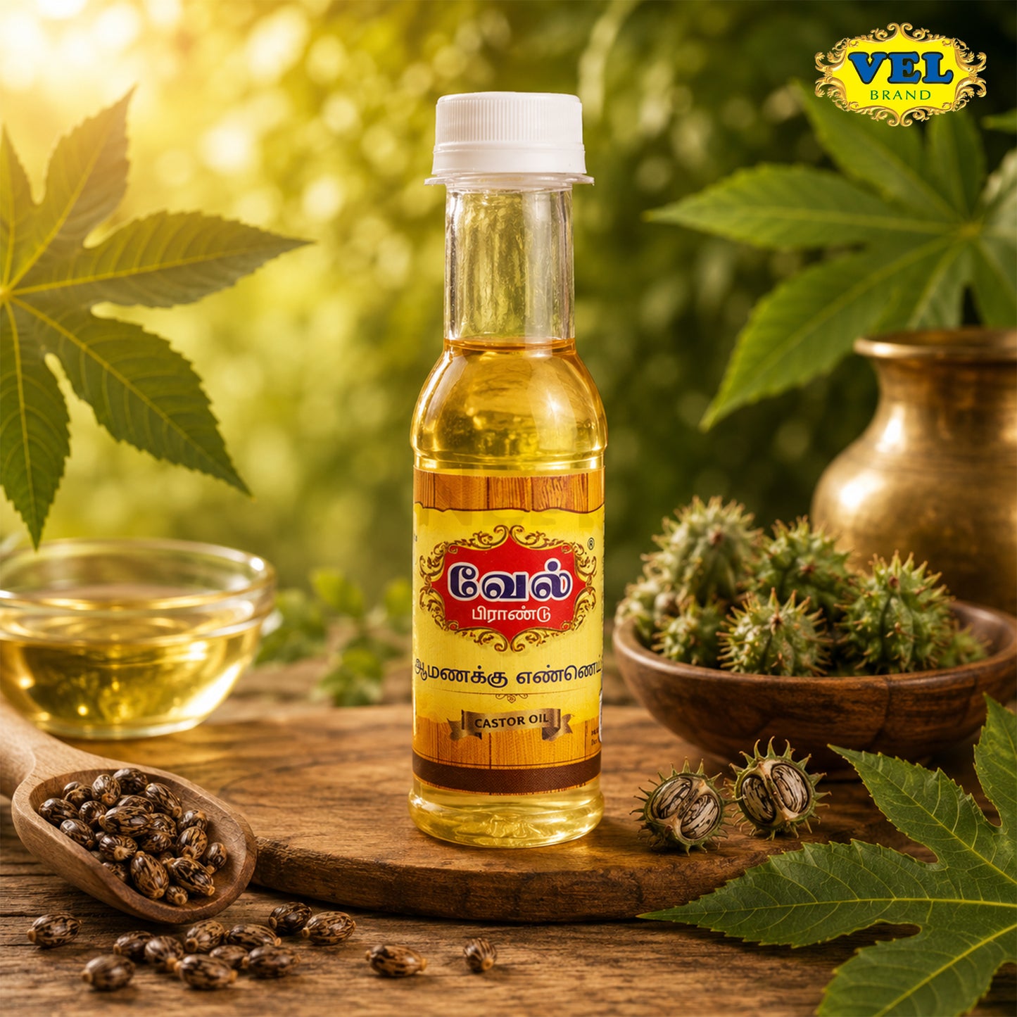 Vel’s Pure Castor Oil | Multipurpose Natural Oil for Hair Care, Skin Care, Massage & Traditional Wellness Use