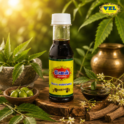 Vel’s Pure Neem Oil | Natural Multipurpose Herbal Oil for Skin Care, Hair Care & Traditional Wellness Applications